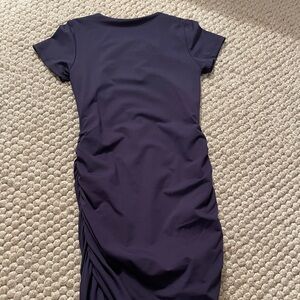 This is a amazing navy blue dress only worn once.